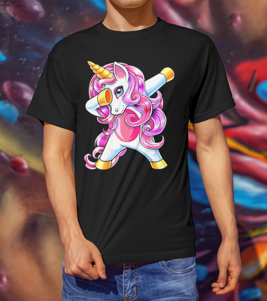 Dabbing Unicorn Birthday Girls Cute Unicorn T-Shirt