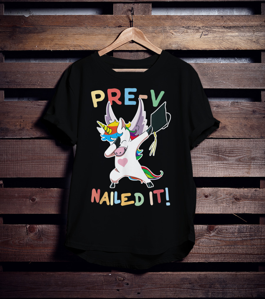 PRE-K Nailed It Dabbing Unicorn Graduate Graduation T-Shirt