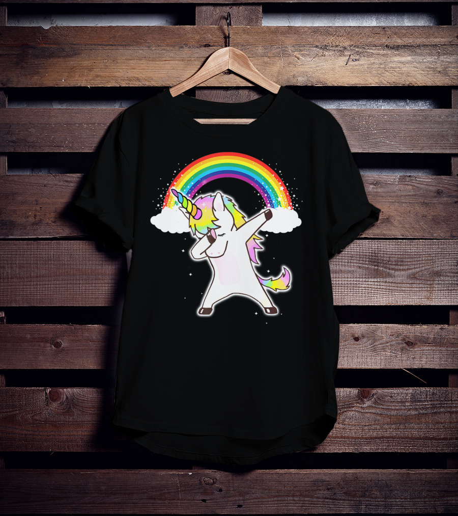 Funny Rainbow Squad Unicorn Dab Dance T-Shirt