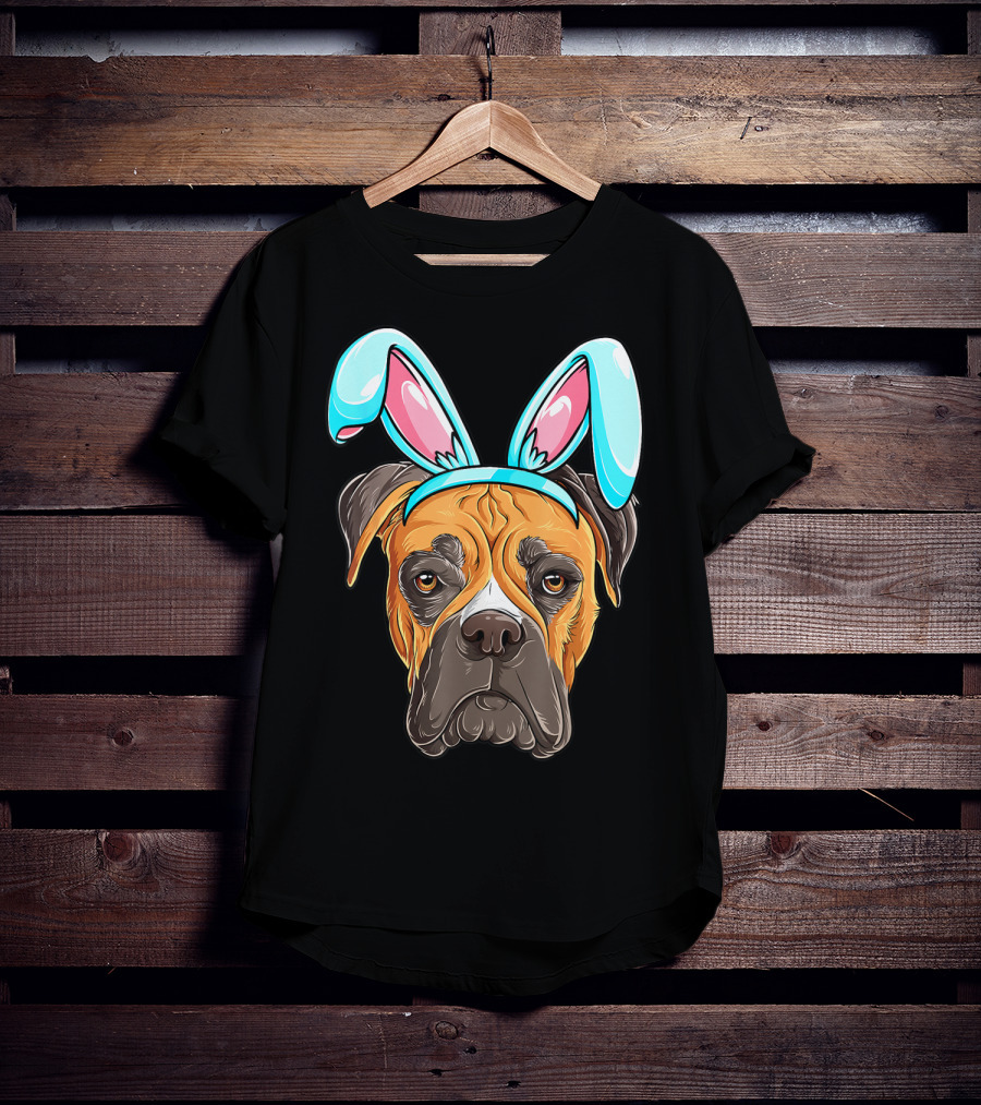 Easter Bunny Dog Boxer T-Shirt