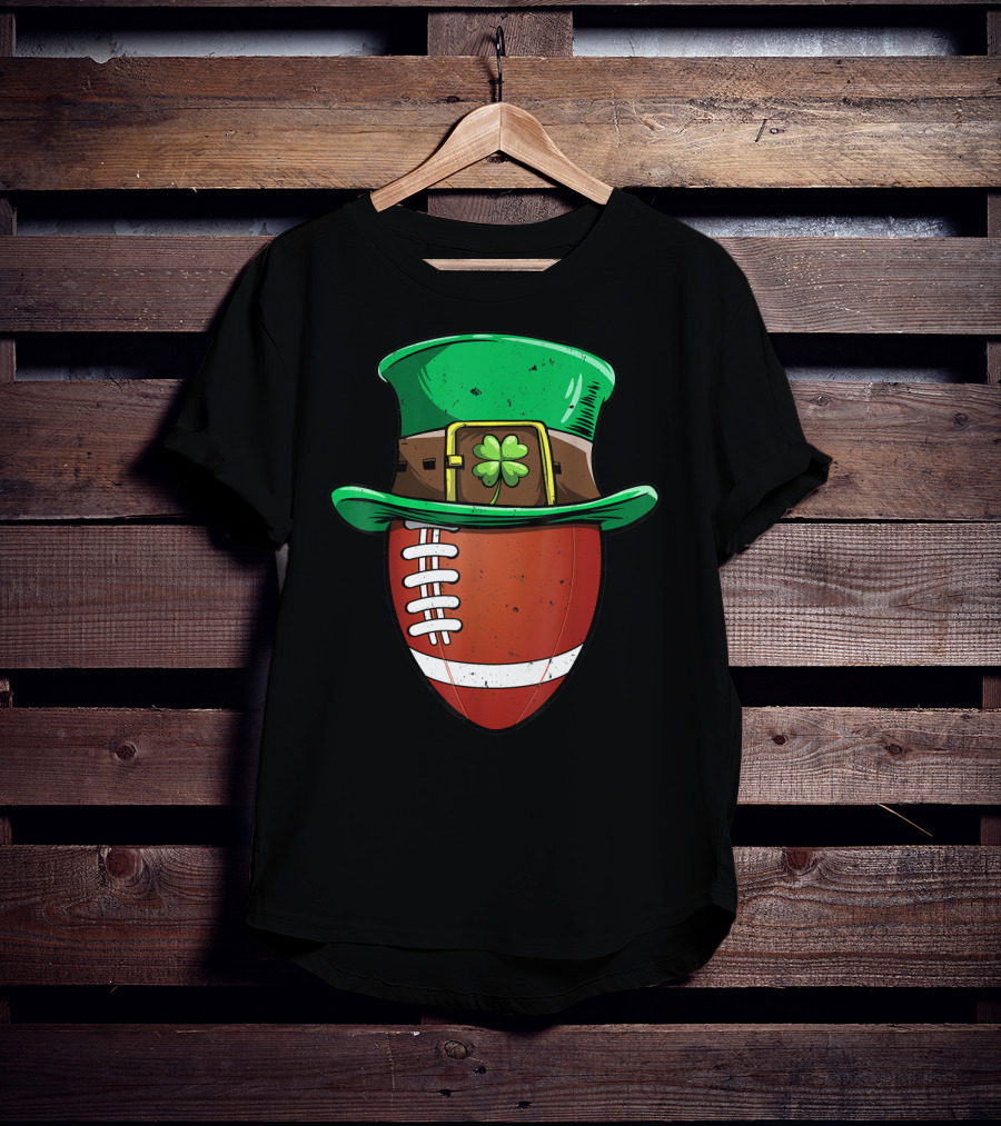 Football Leprechaun Hat St Patricks Day Boys T-Shirt