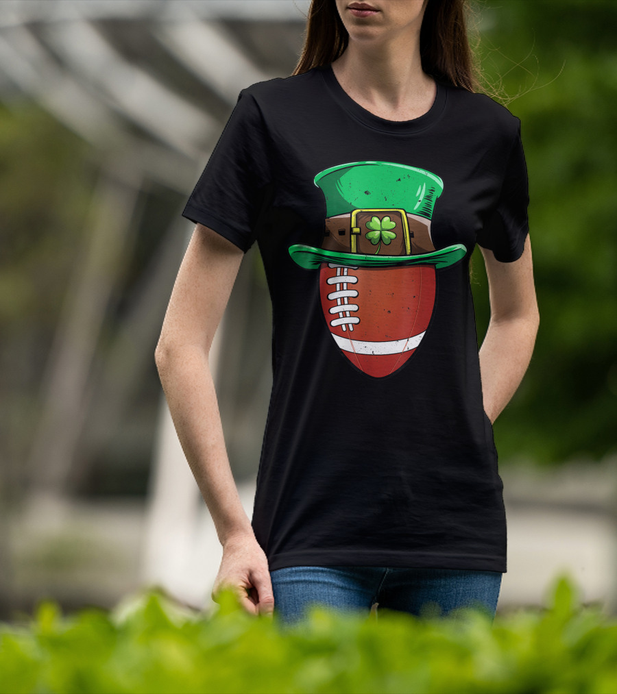 Football Leprechaun Hat St Patricks Day Boys T-Shirt
