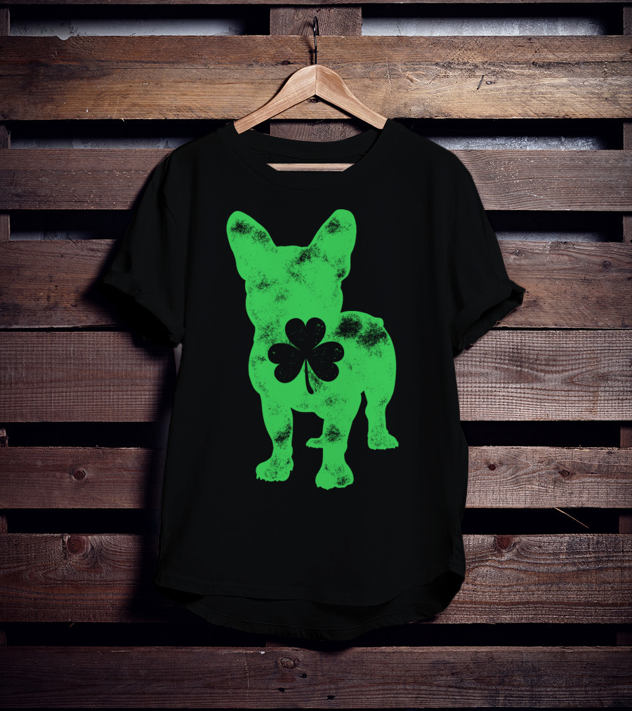 French Bulldog Shamrock St Patricks Day Men Dog T-Shirt