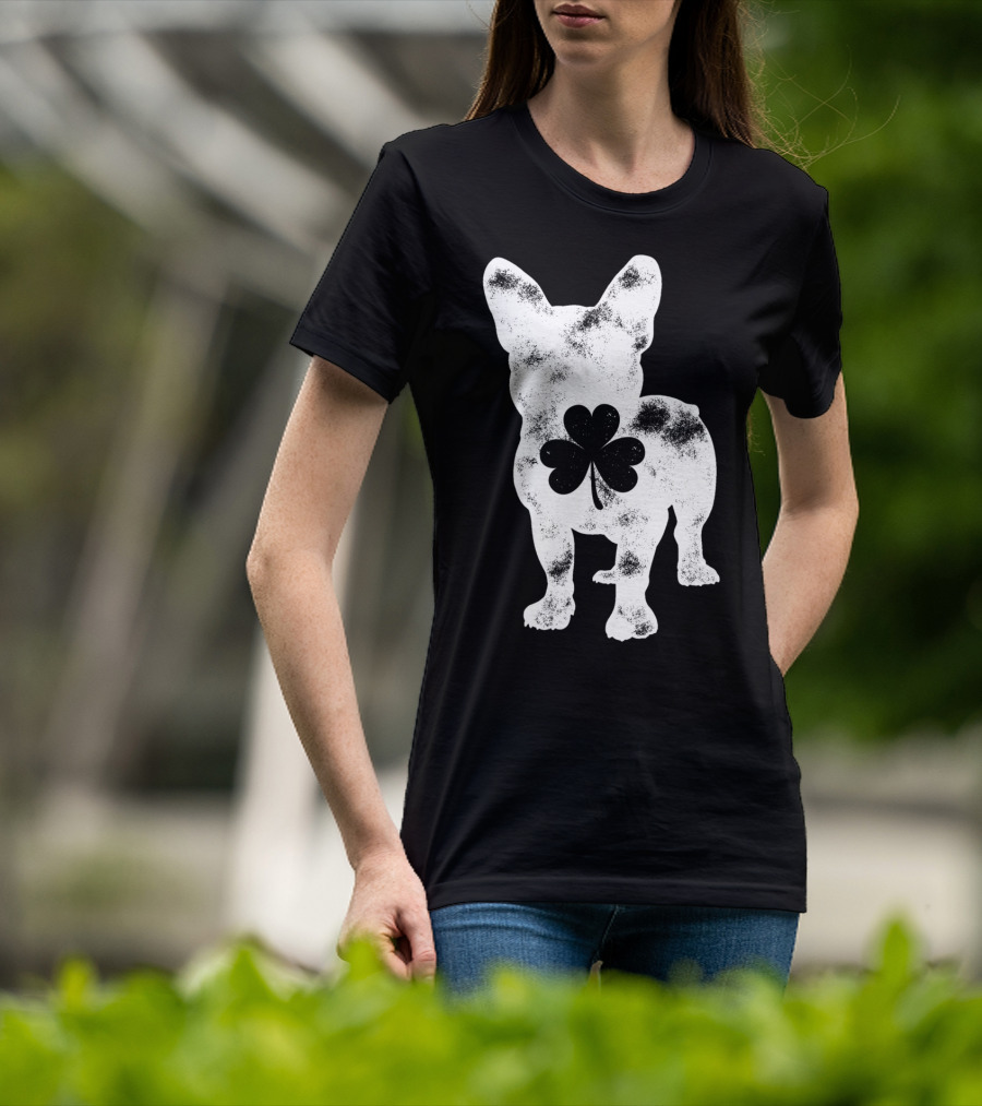 French Bulldog St Patricks Day Shamrock Dog Men T-Shirt