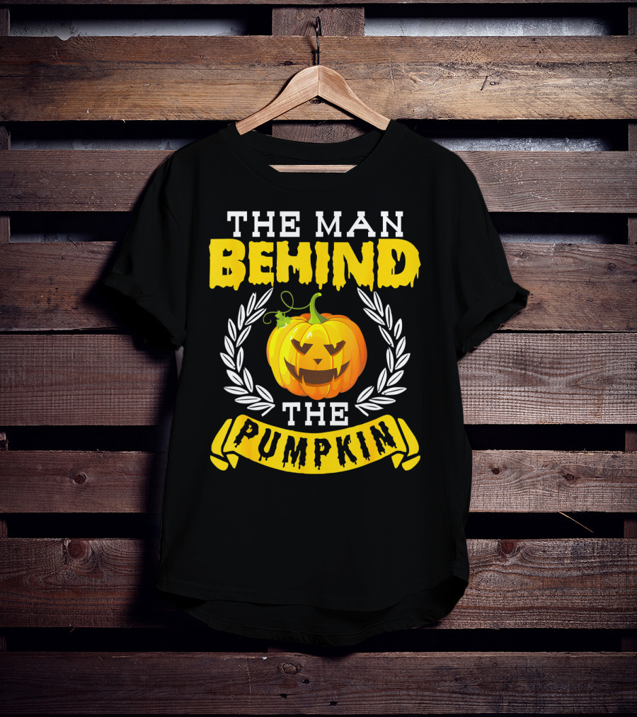 The Man Behind The Pumpkin Halloween Funny Party T-Shirt