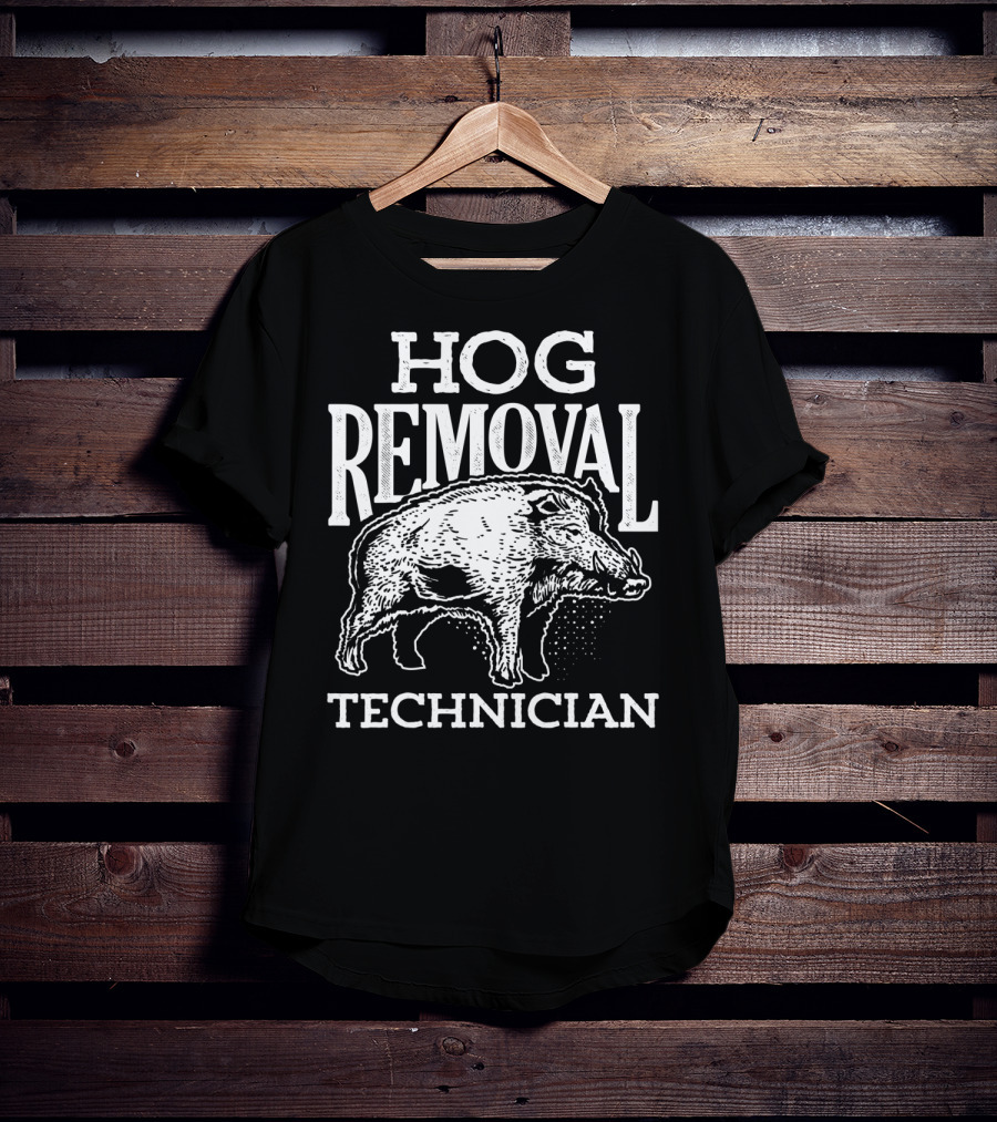 Hog Removal Technician Boar Hunting Vintage Pig T-Shirt