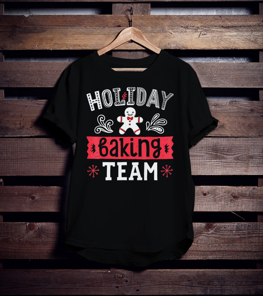 Holiday Baking Team Christmas Cooking Gingerbread Decor T-Shirt