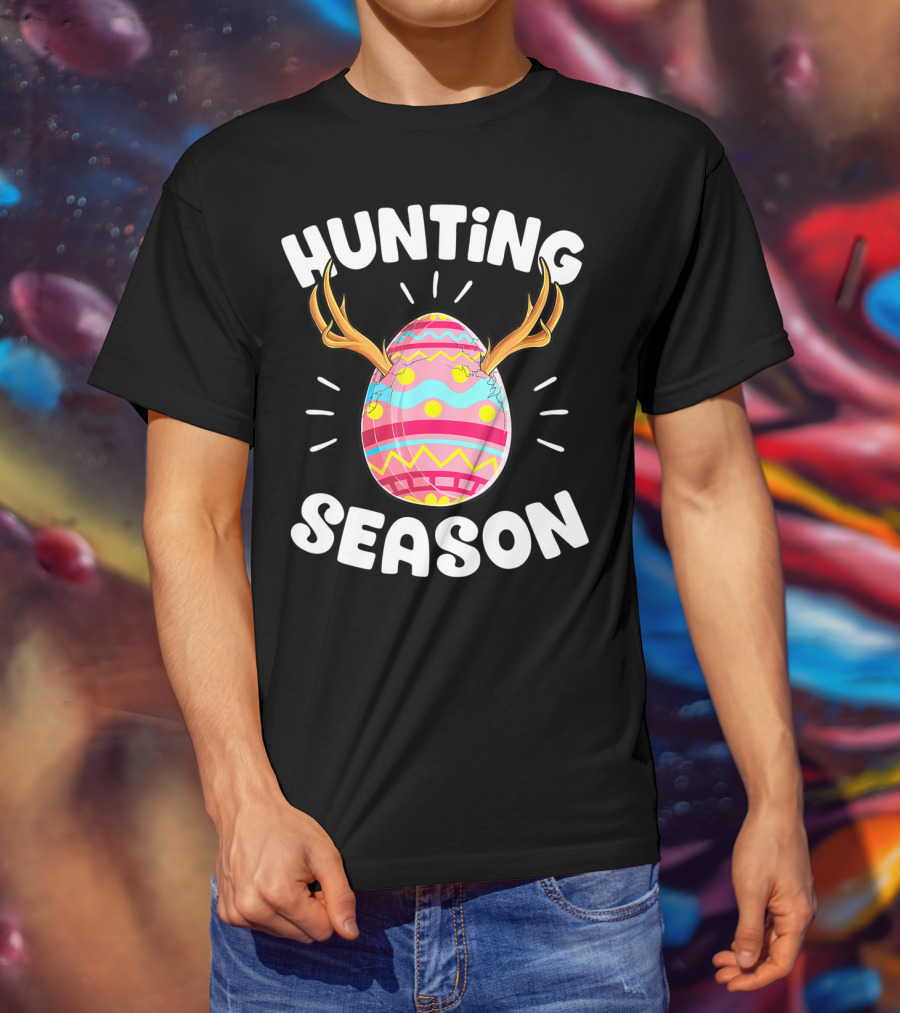 Hunting Season Easter Egg Antlers Women T-Shirt