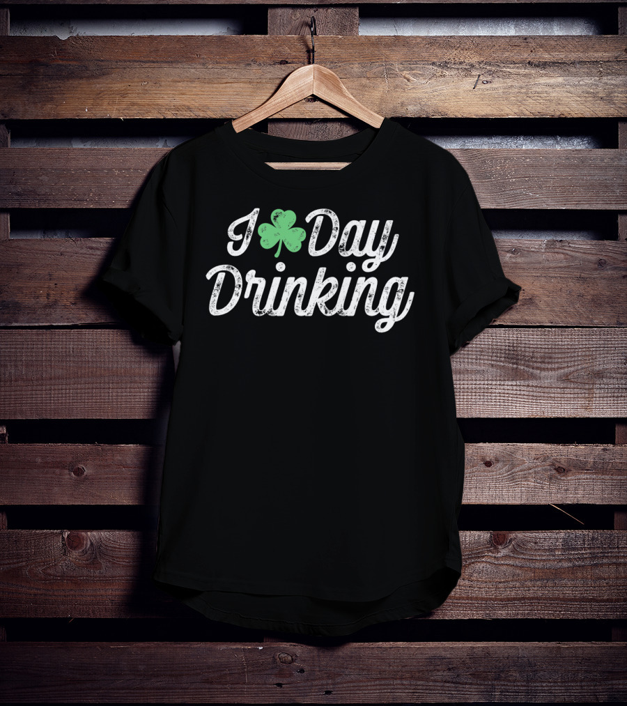 I Shamrock Day Drinking St Patricks Day Women Men Beer T-Shirt