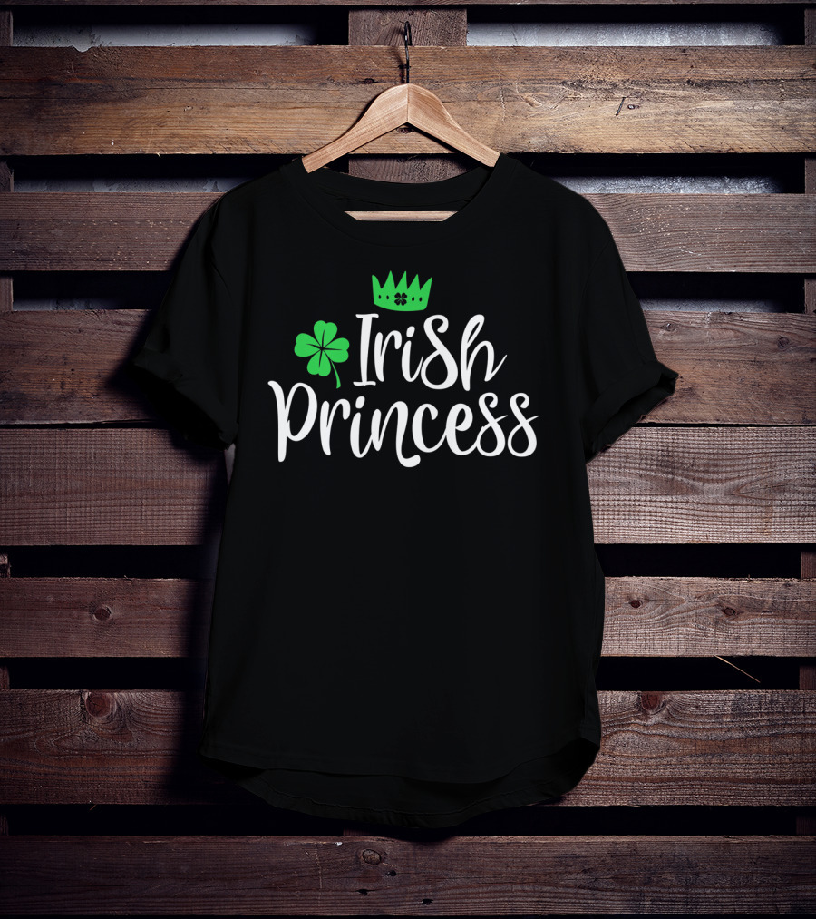 Irish Princess Clover Crown St Patricks Day Irish Girl T-Shirt