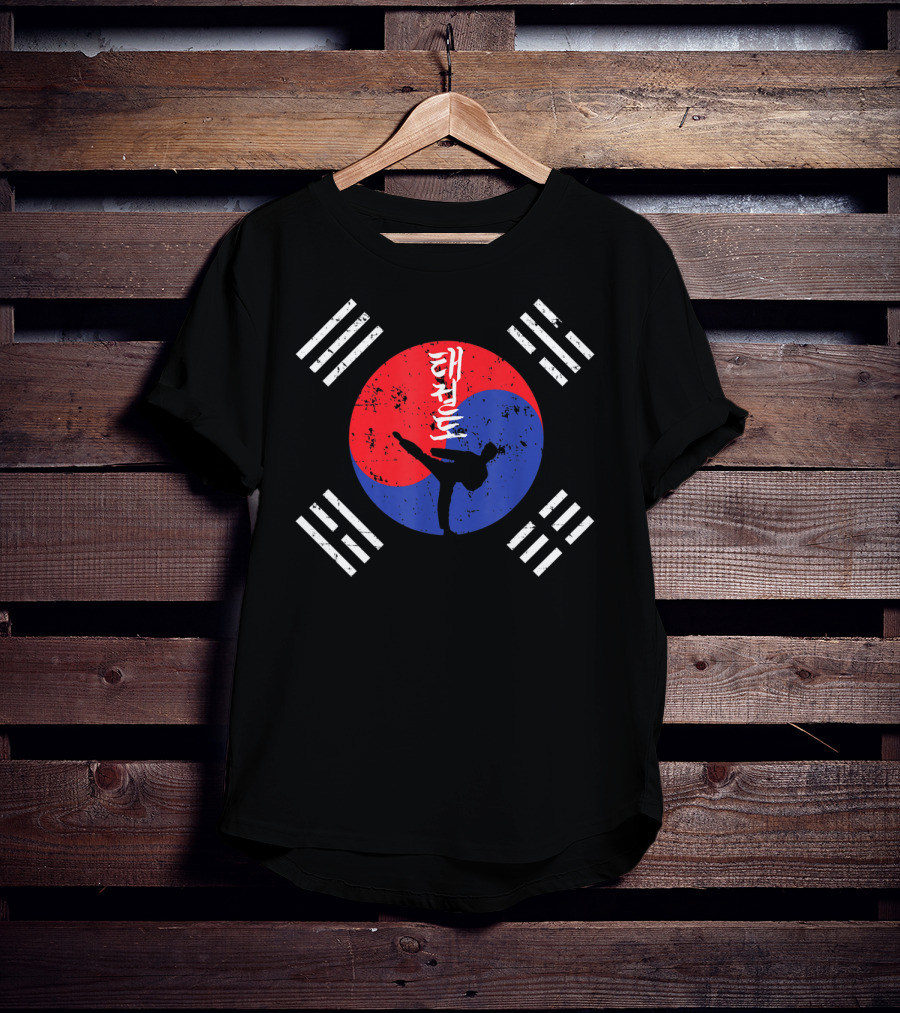 Korean Taekwondo Taegeukki Martial Arts Kids Adults T-Shirt