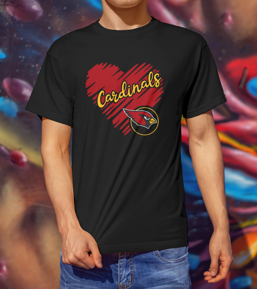 Cardinals Heart T-Shirt