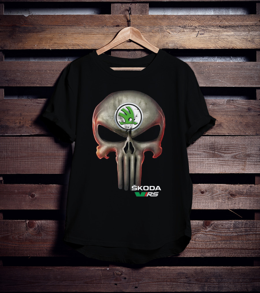 Škoda VRS Skull Punisher Emblem T-Shirt