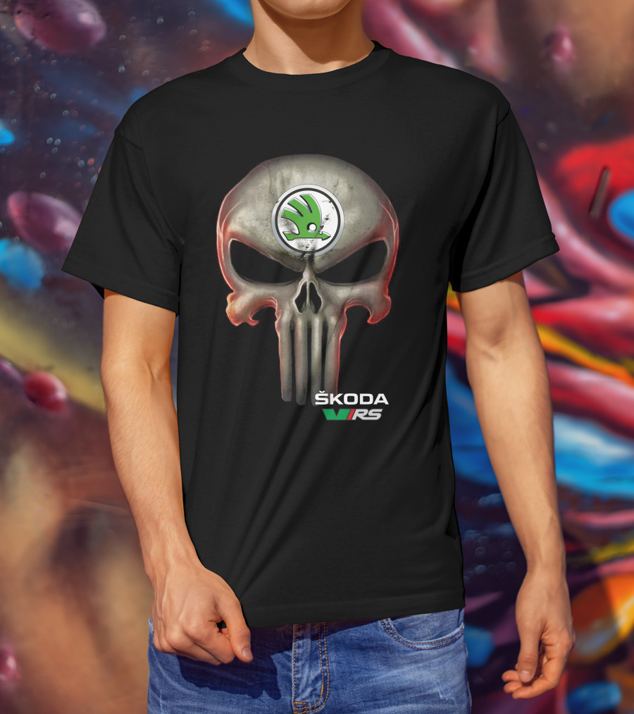 Škoda VRS Skull Punisher Emblem T-Shirt