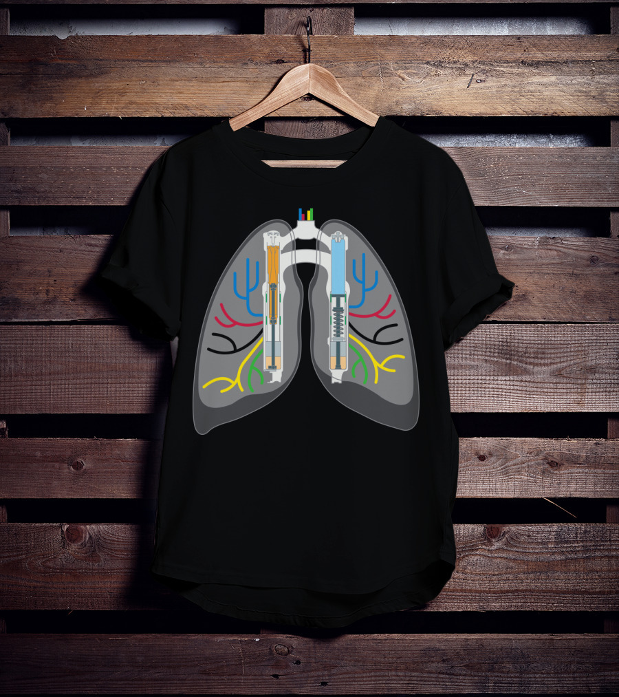 Air Chamber Lungs Schematic T-Shirt