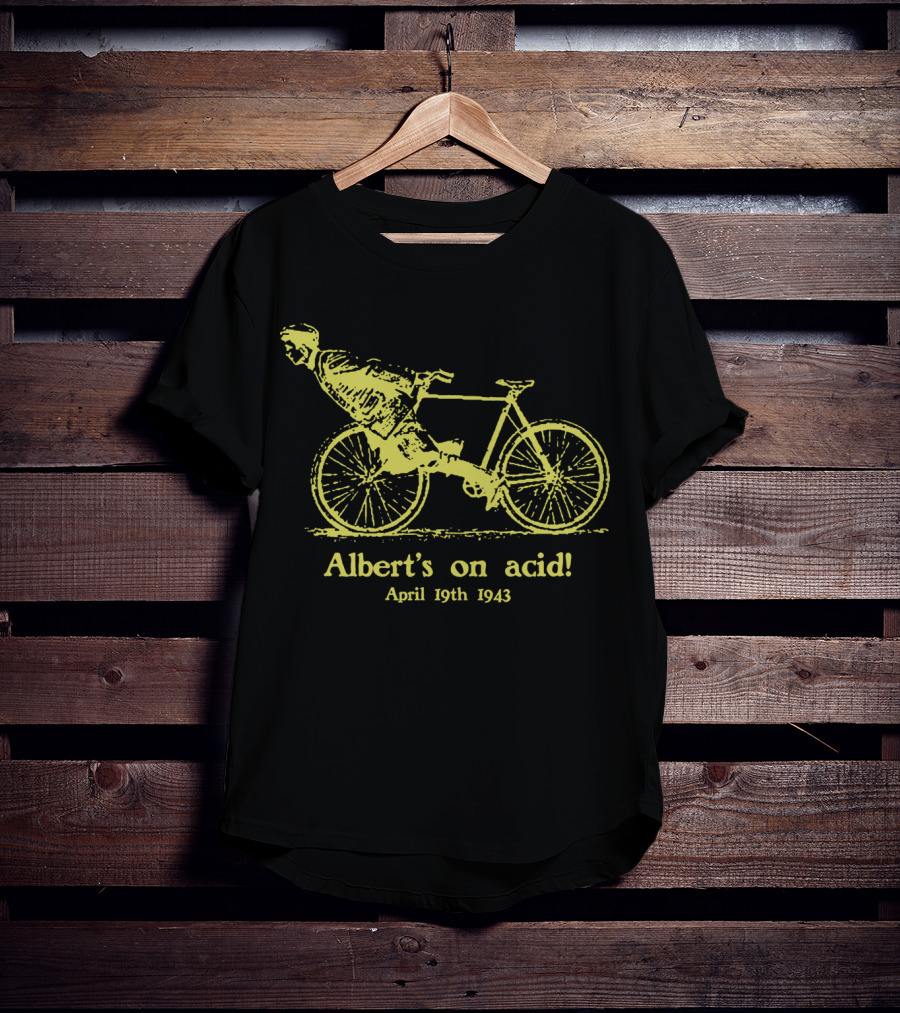 Albert's On Acid April 19th 1943 Bicycle Day Mellow Yellow T-Shirt