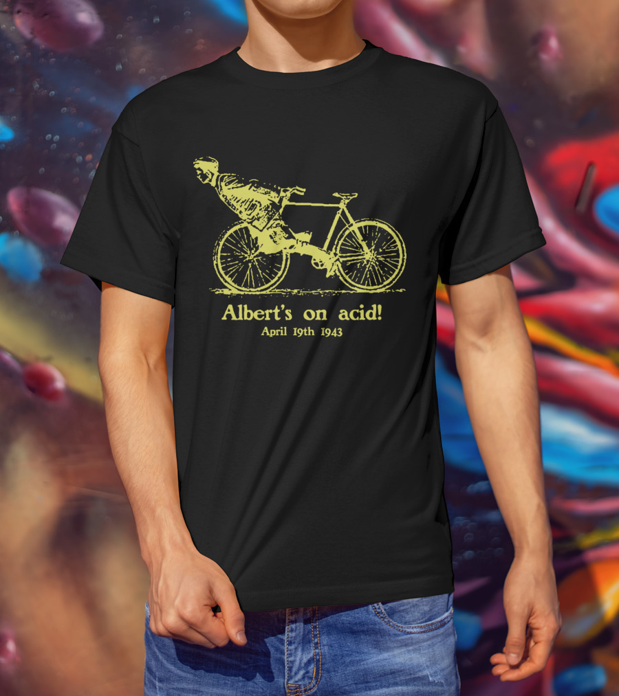 Albert's On Acid April 19th 1943 Bicycle Day Mellow Yellow T-Shirt