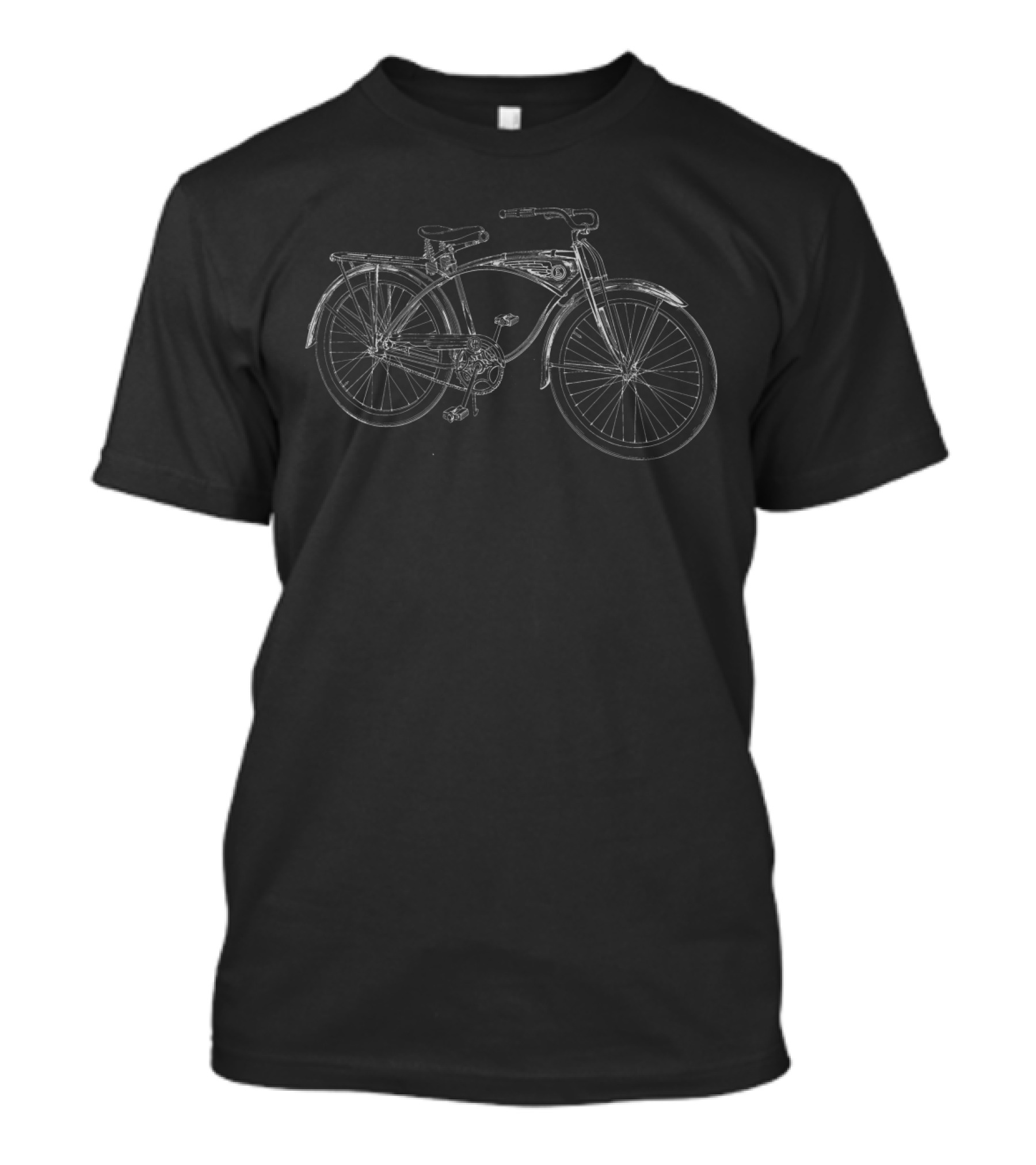 Antique Bicycle Blueprint Bike Patent T-Shirt