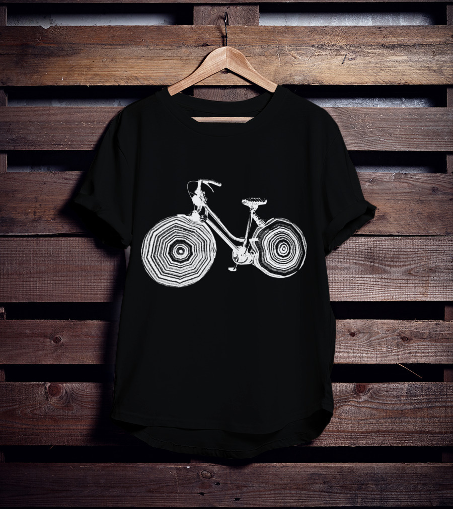Bikeadelic Groovy Spiral Wheel Bicycle T-Shirt