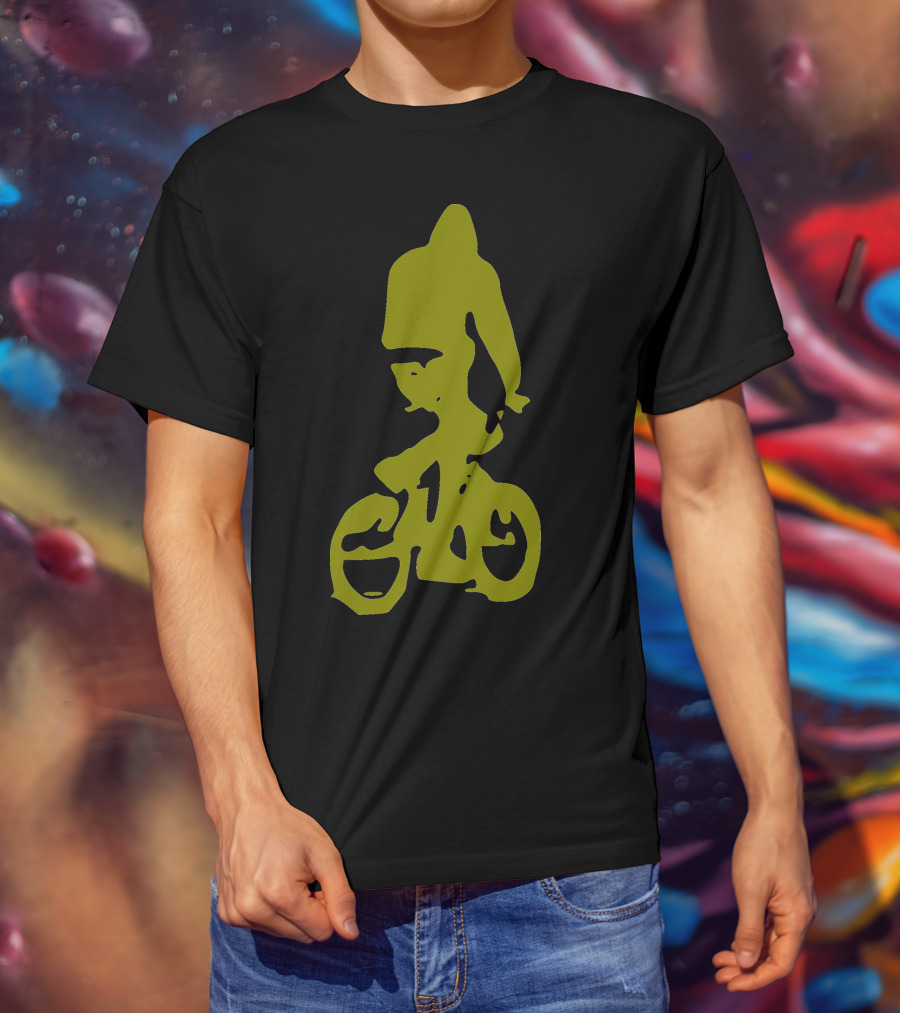 BMX Rider Silhouette In T-Shirt