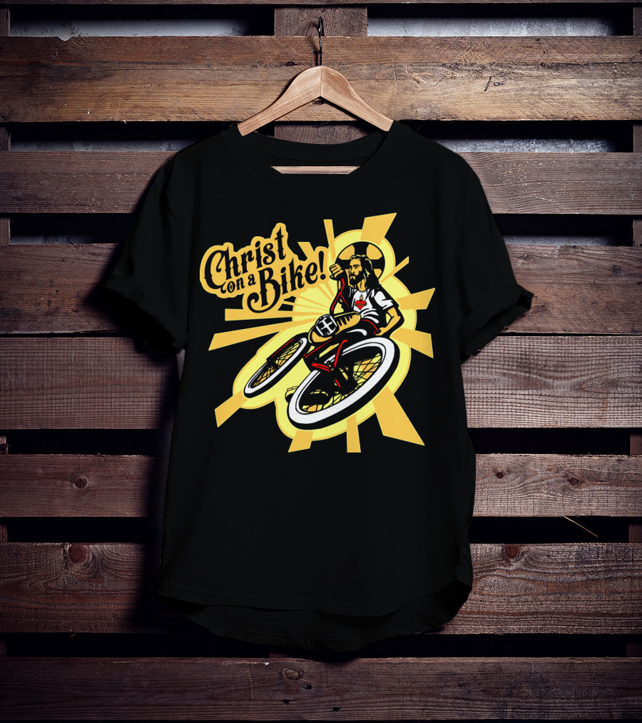 Christ On A Bike Retro Radiance Cycle Burst T-Shirt