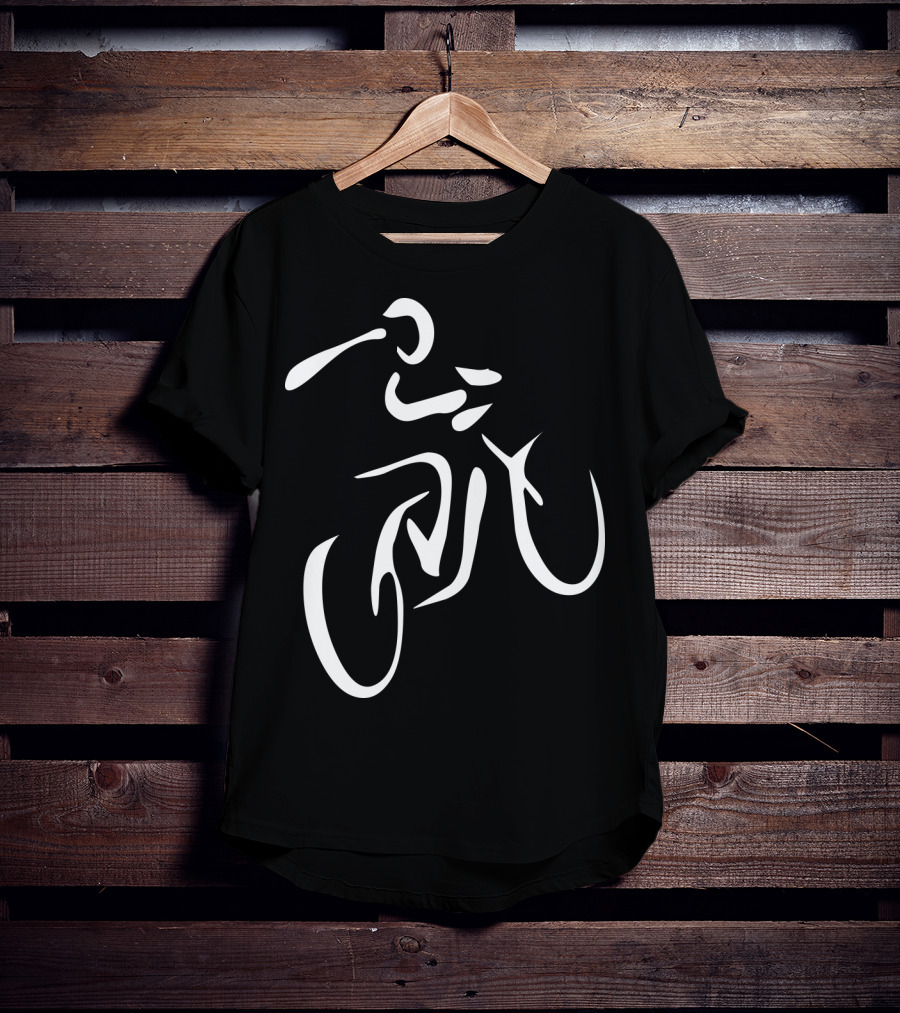 CyclingBikingSpinning Workout Abstract Cyclist T-Shirt