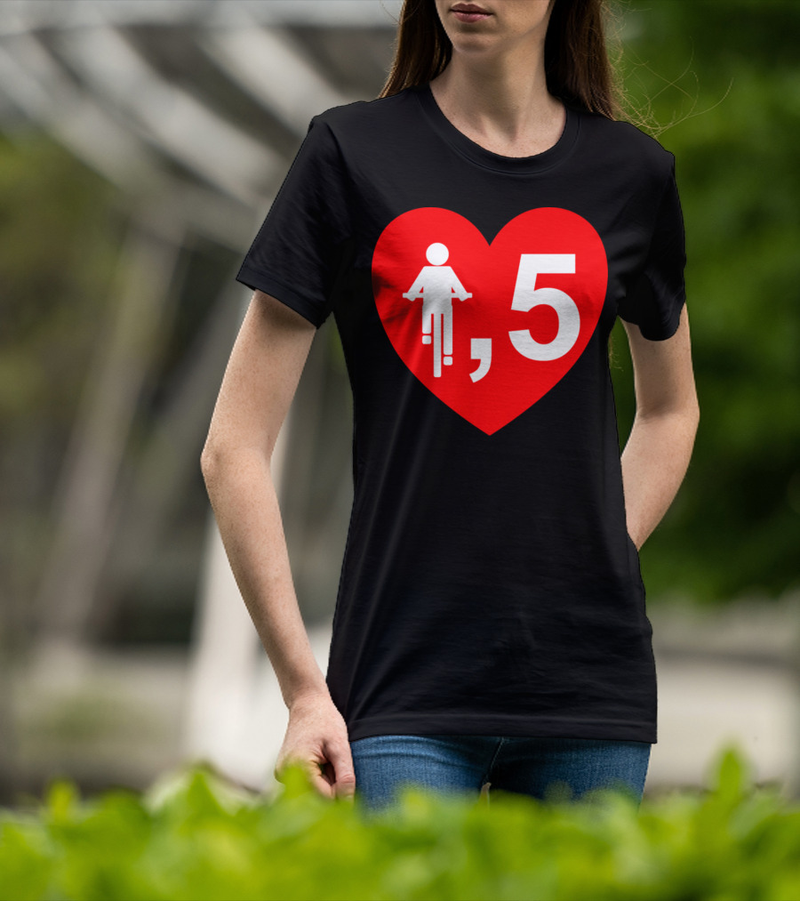 Cyclist Heart 5 Red T-Shirt