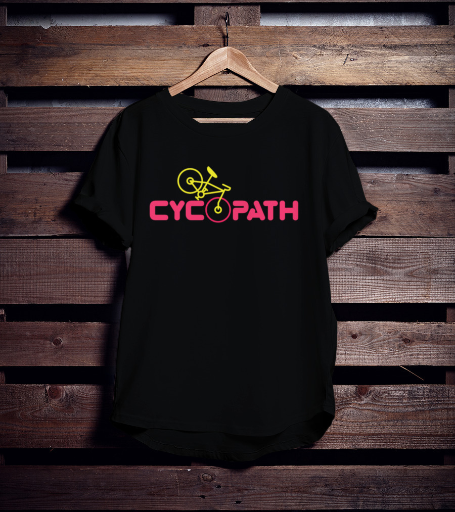 Cycopath Biker Yellow Bicycle T-Shirt