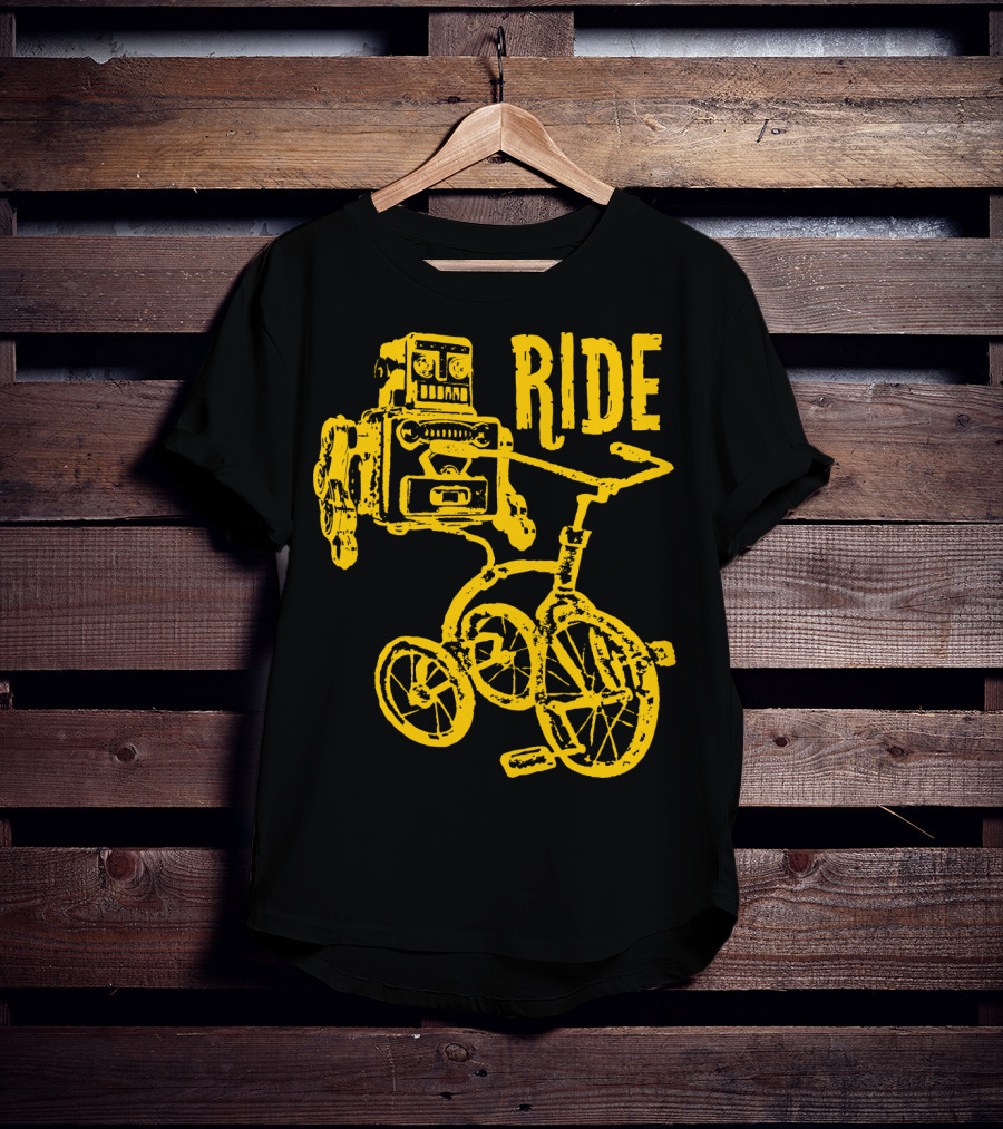 I Want To Ride My Tricycle Robot On Trike Vintage Style RIDE T-Shirt