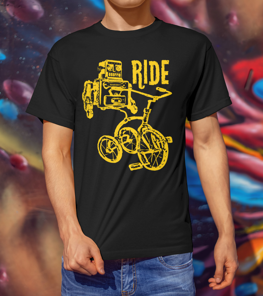 I Want To Ride My Tricycle Robot On Trike Vintage Style RIDE T-Shirt