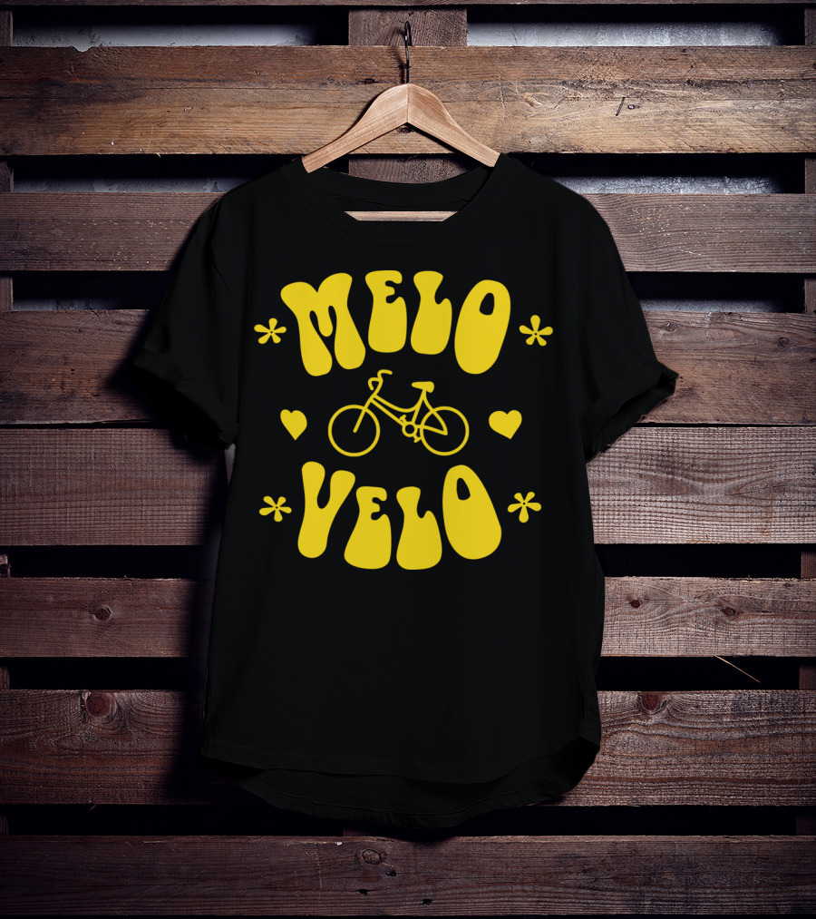 Melo Velo Bicycle Heart Flowers T-Shirt