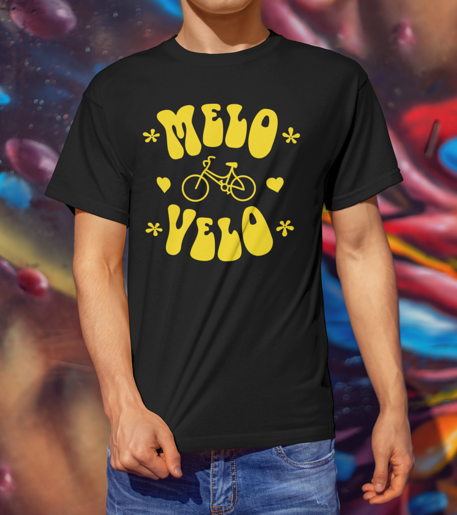 Melo Velo Bicycle Heart Flowers T-Shirt