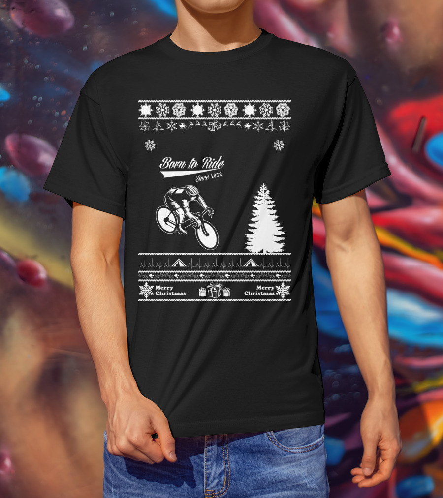 Born To Ride Merry Christmas Since 1953 T-Shirt