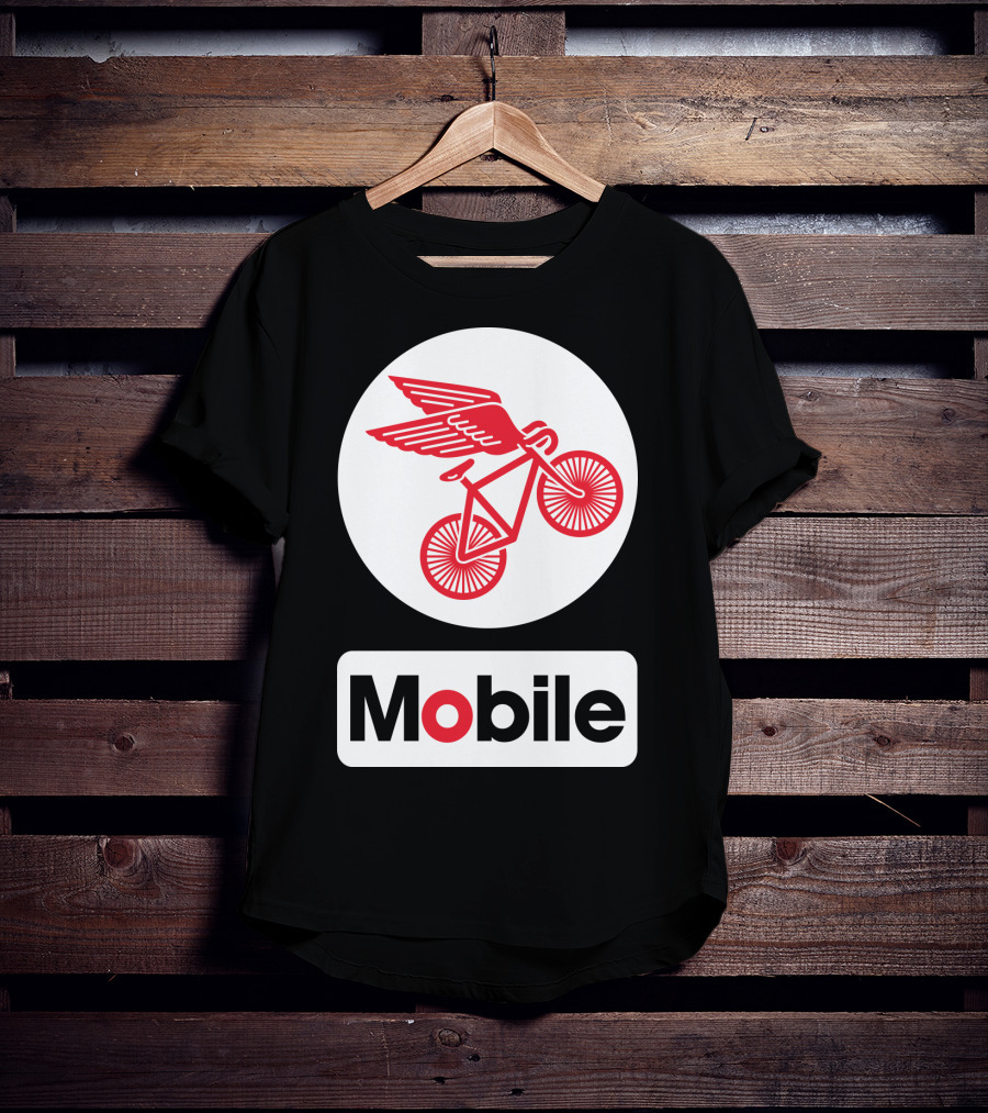 Mobile Pegasus Bicycle Wings T-Shirt