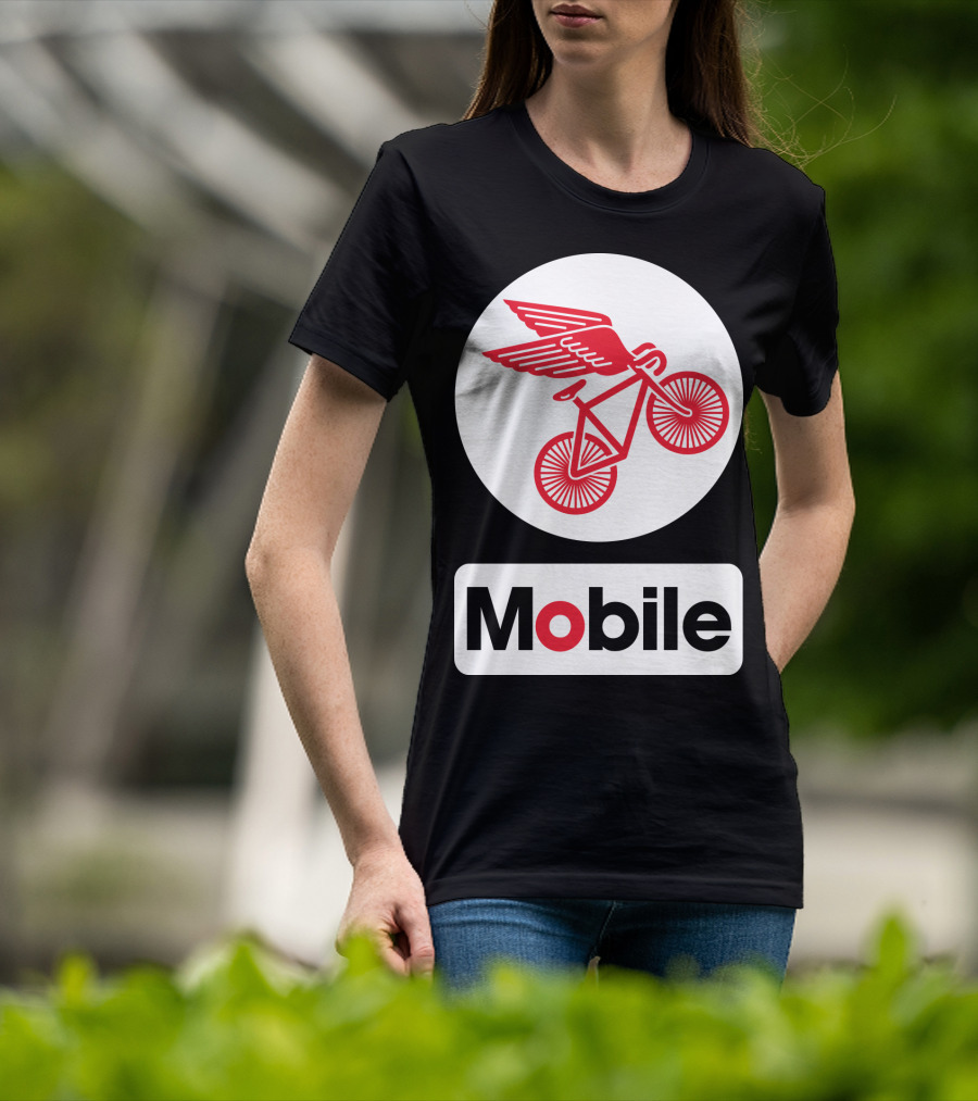 Mobile Pegasus Bicycle Wings T-Shirt