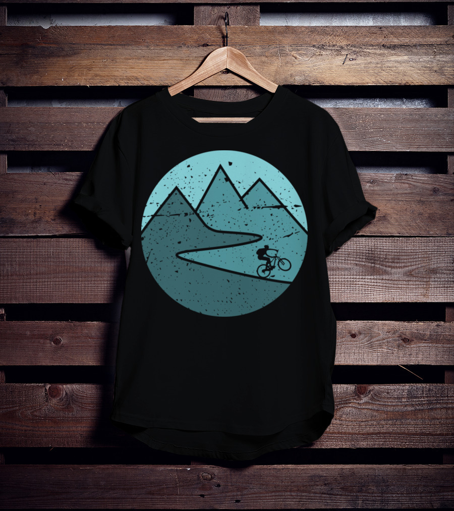 Mountain Bike Biker Cycling Adventure In Scenic Outdoor Mountains T-Shirt