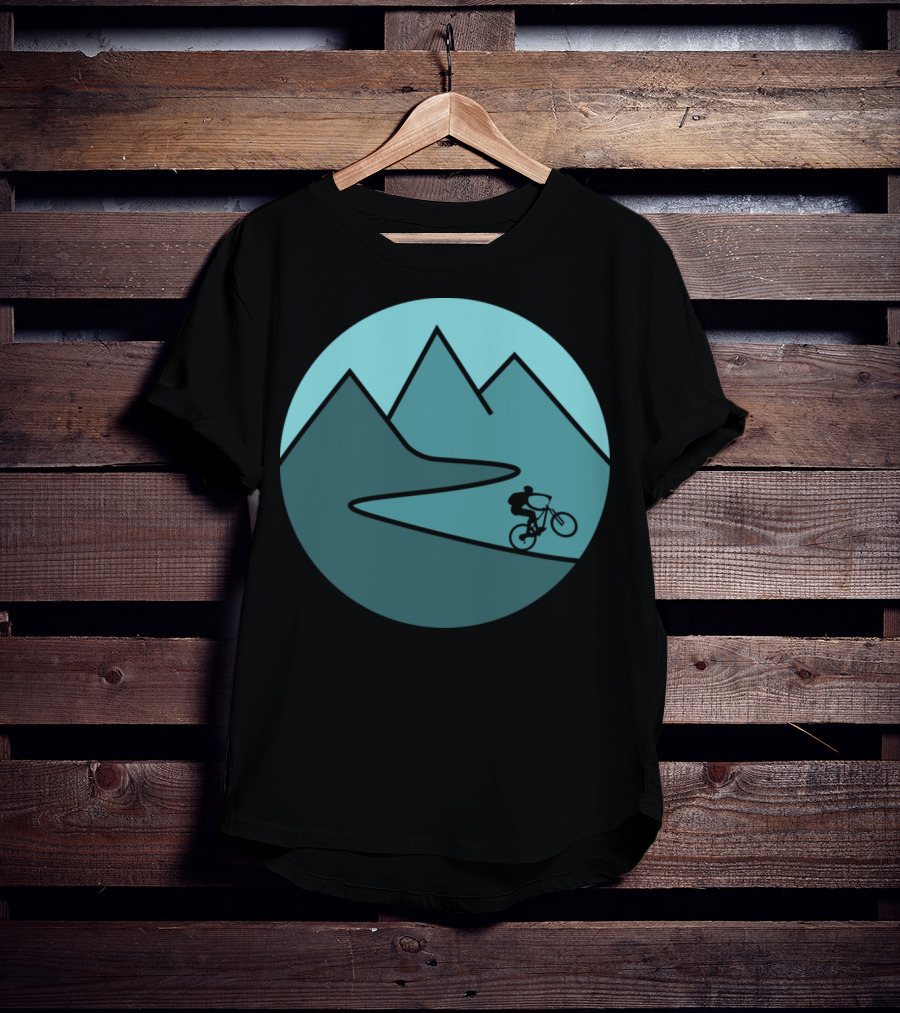 Mountain Bike Adventure Through Majestic Mountains T-Shirt