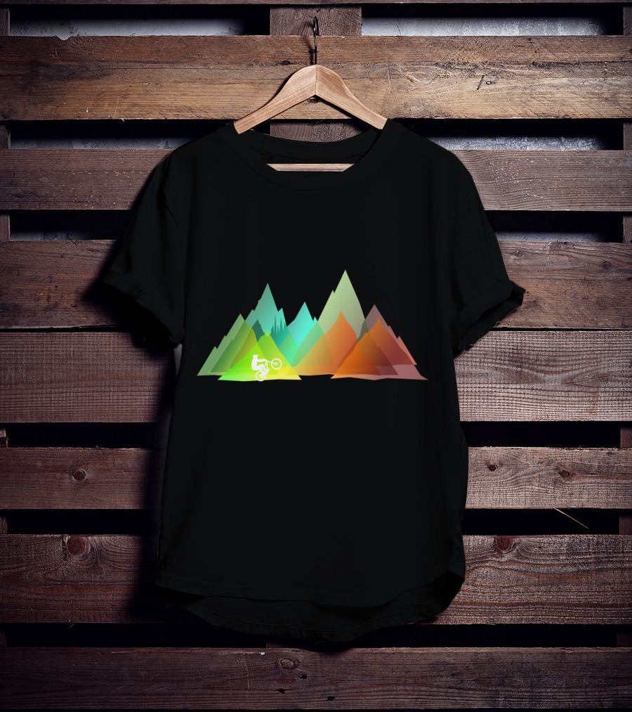 MTB Colors Mountain Biking Multicolor Peaks T-Shirt
