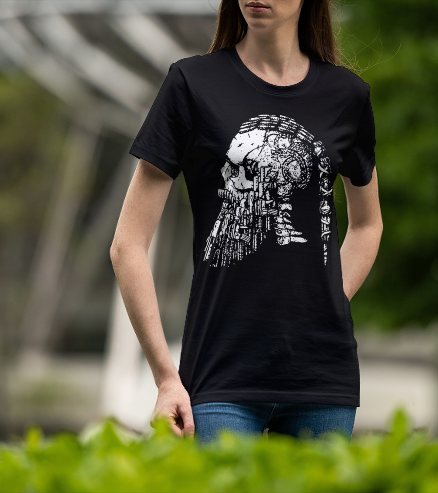 RAGNAR HEAD CAMOUFLAGE Viking Warrior Skull Art Cycling T-Shirt