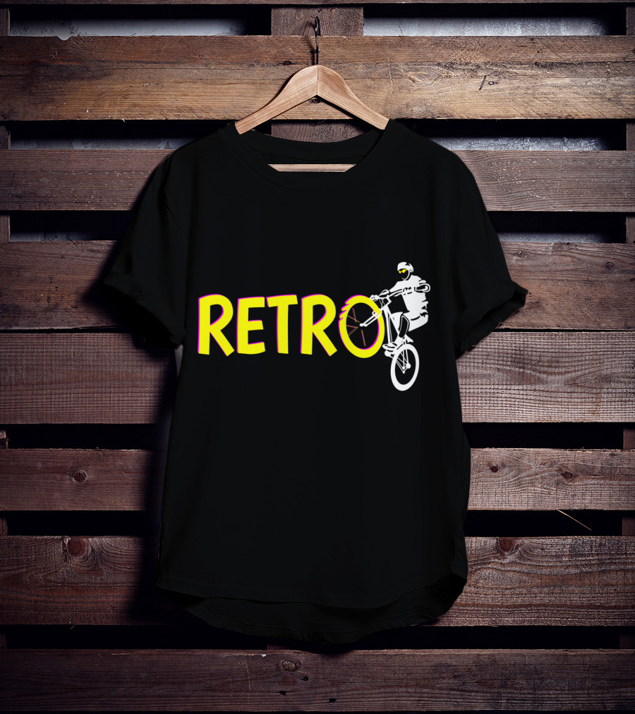 RETRO Bicycle Wheelie Rider T-Shirt