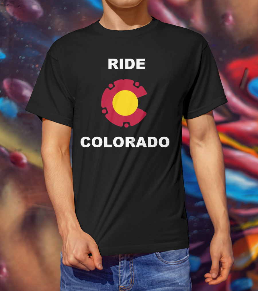 Ride Colorado Bicycle Gear Emblem T-Shirt