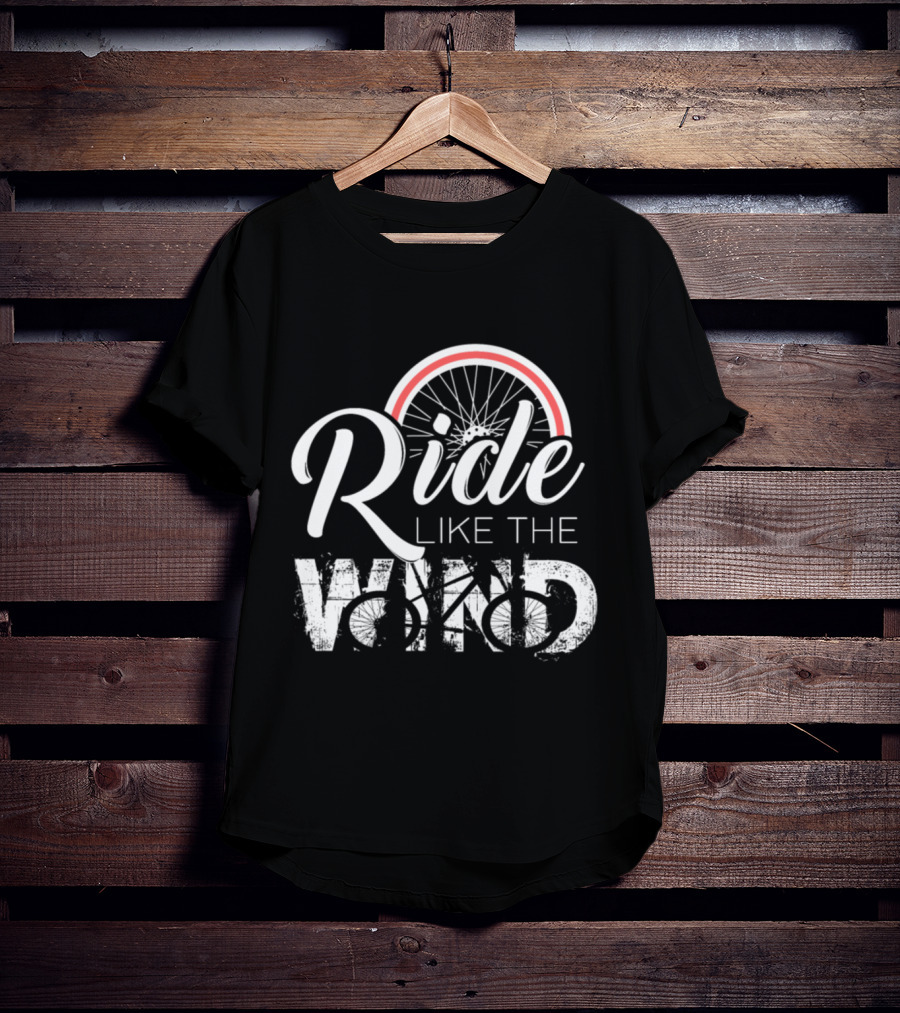 Ride Like The Wind Fast Bicycle Wheel Elements T-Shirt