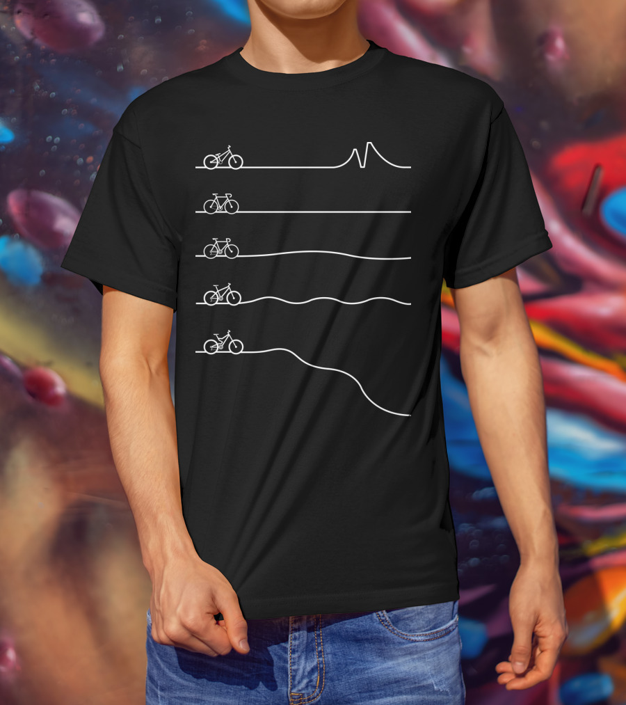 Ride Your Way Bike Paths Adventure Line T-Shirt