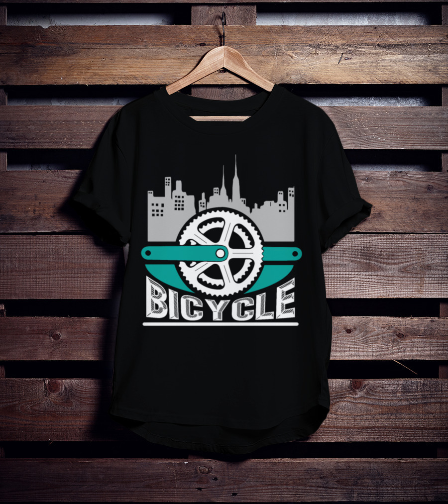 Skyline City Bicycle Chain Bike Idea T-Shirt