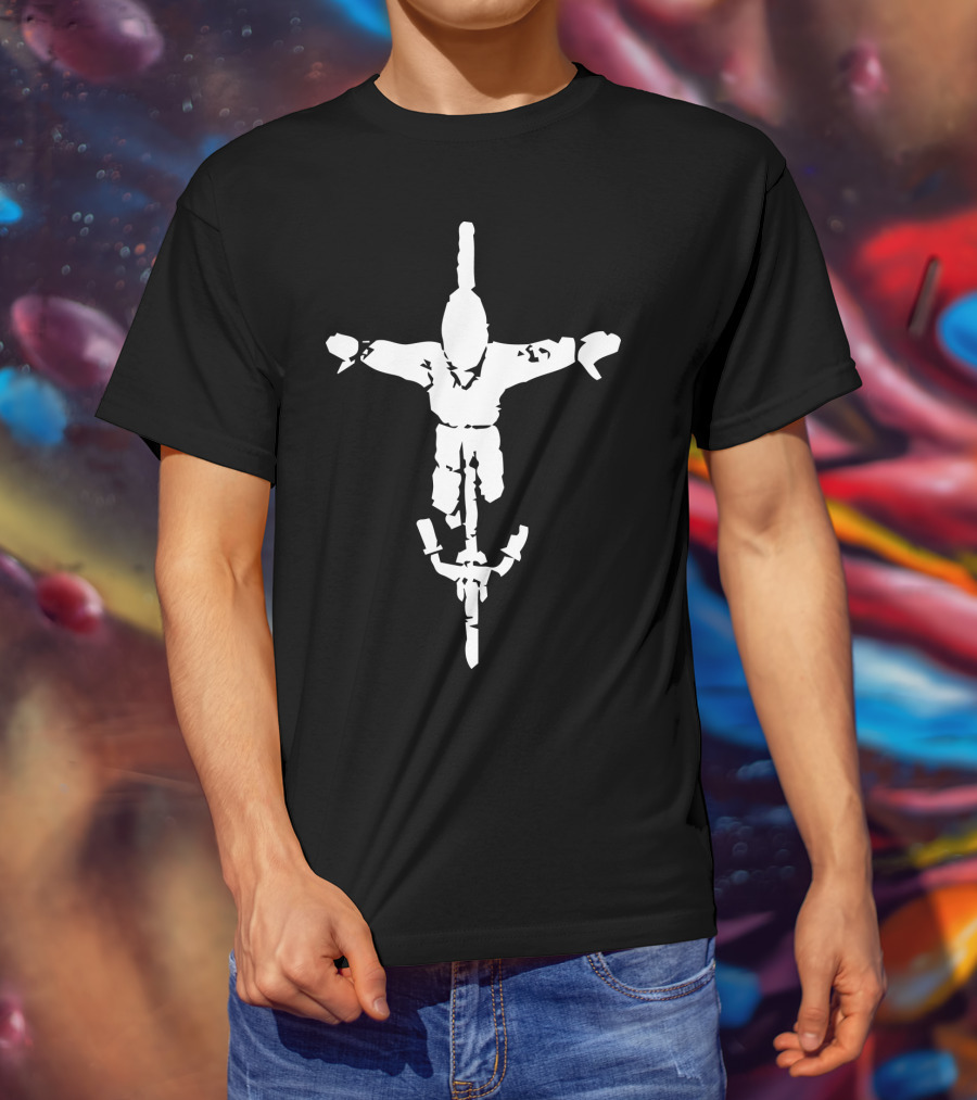 The Joy Of Cycling Crucifix Rider T-Shirt