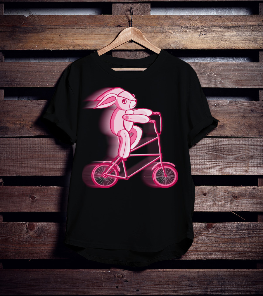 The Hare Riding Bicycle In Motion T-Shirt
