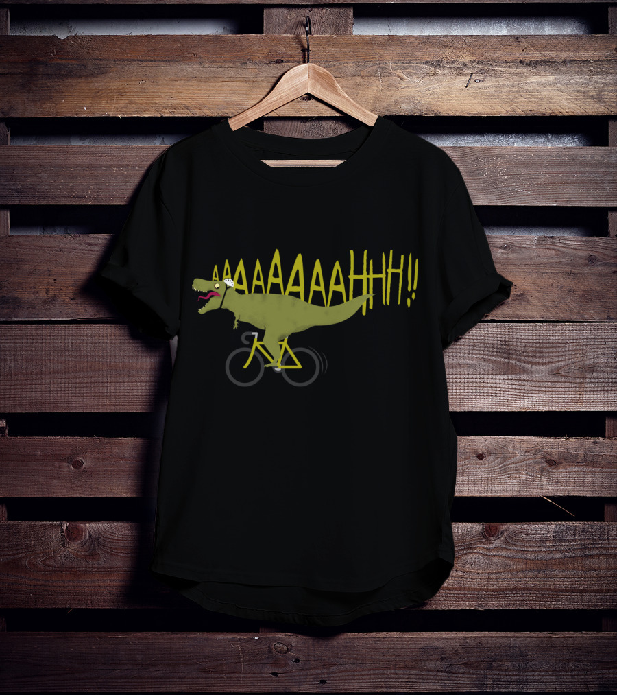 T-Rex Bicycle Scream AAHHH T-Shirt