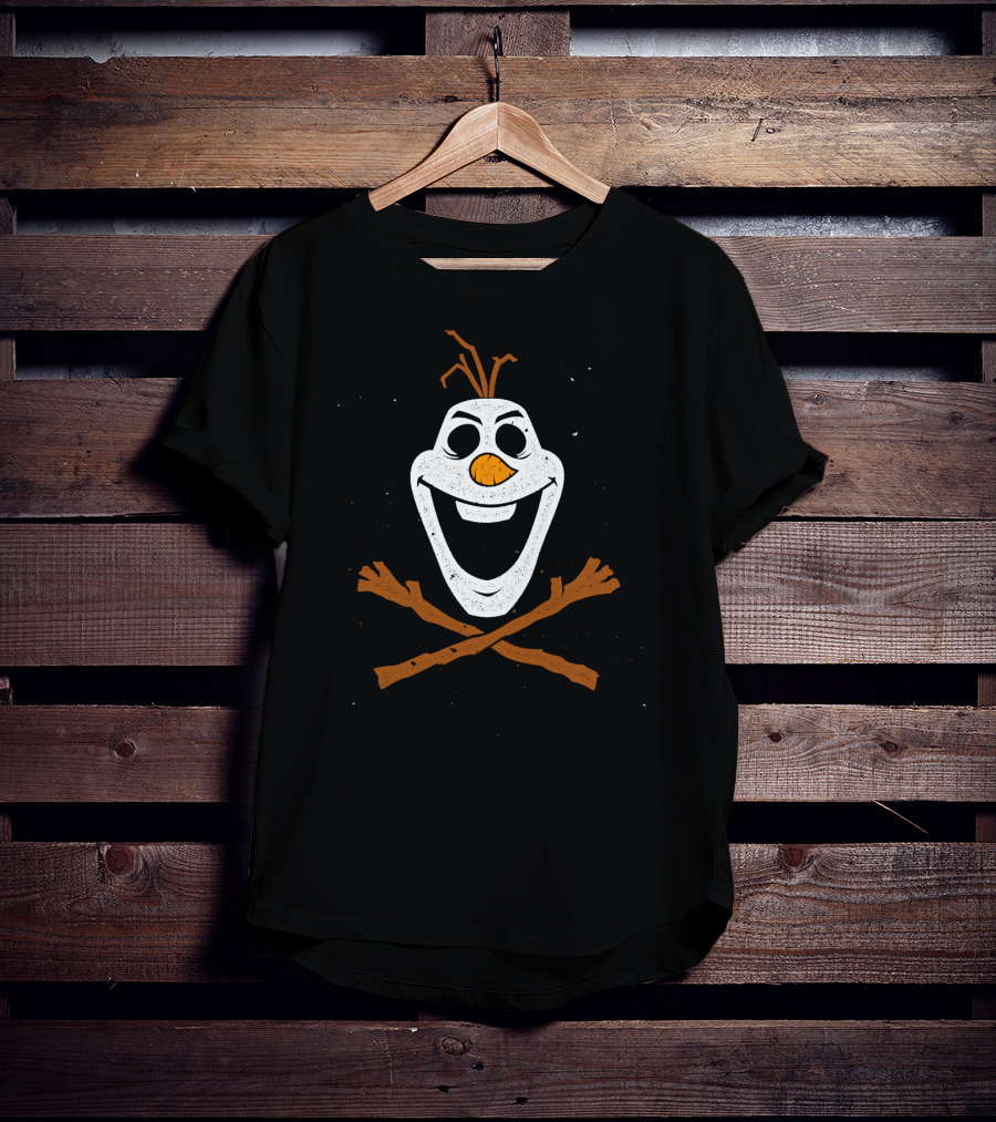Warm Hugs Or Death Snowman Skull And Crossbones T-Shirt