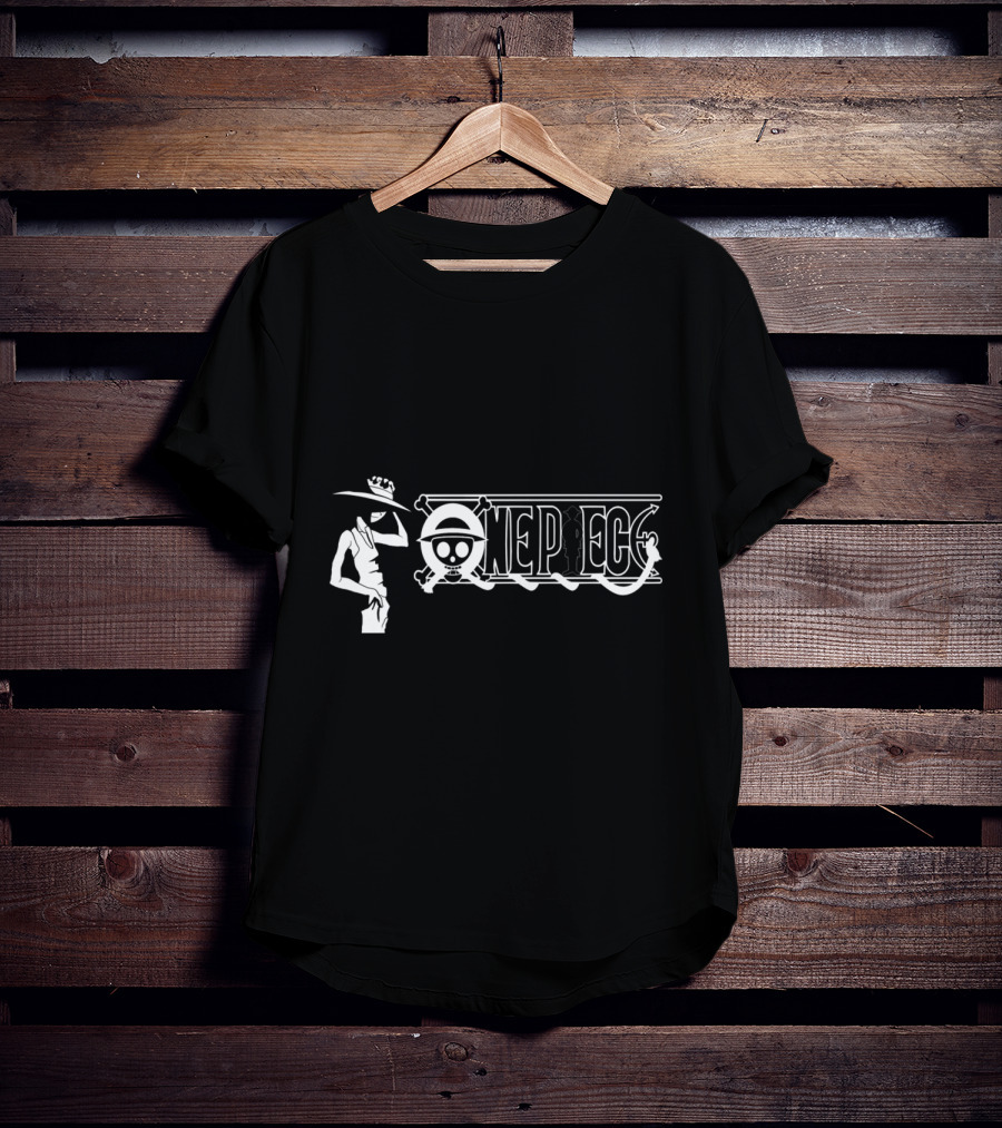 One Piece Luffy Straw Hat Pirate Monochrome T-Shirt