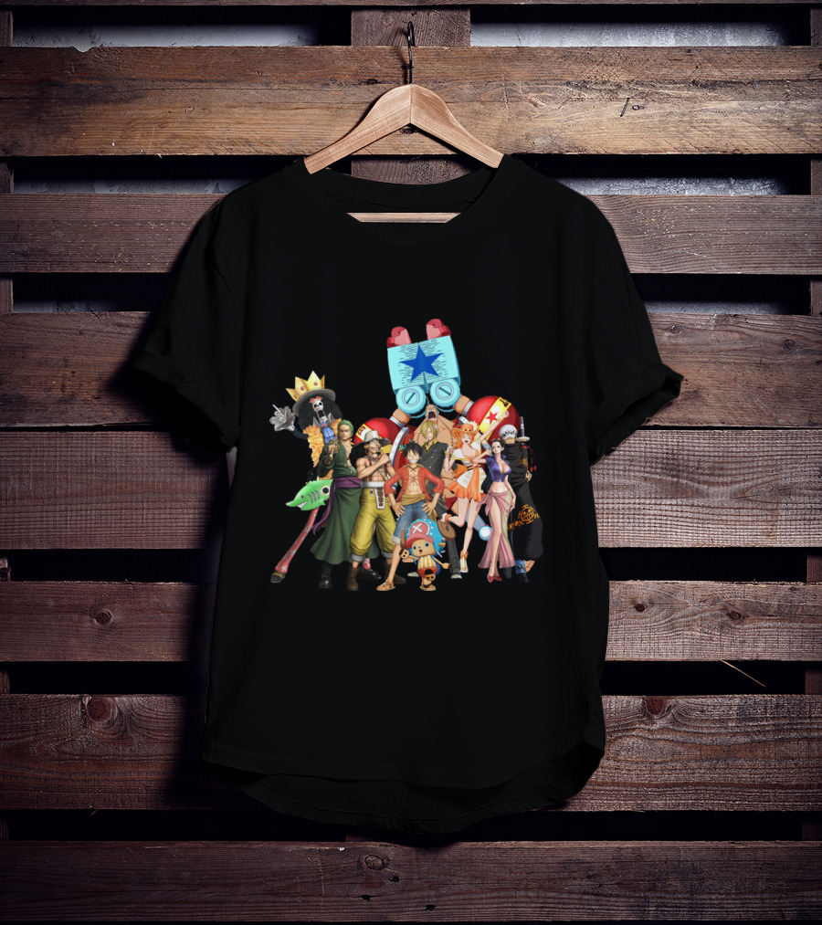 One Piece Main Characters Iconic Straw Hat Pirates Ensemble T-Shirt